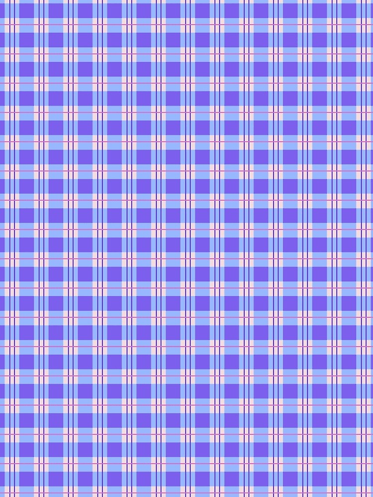 Cheerful Plaid in Violet, Blue and Pinks by PCaleDesigns