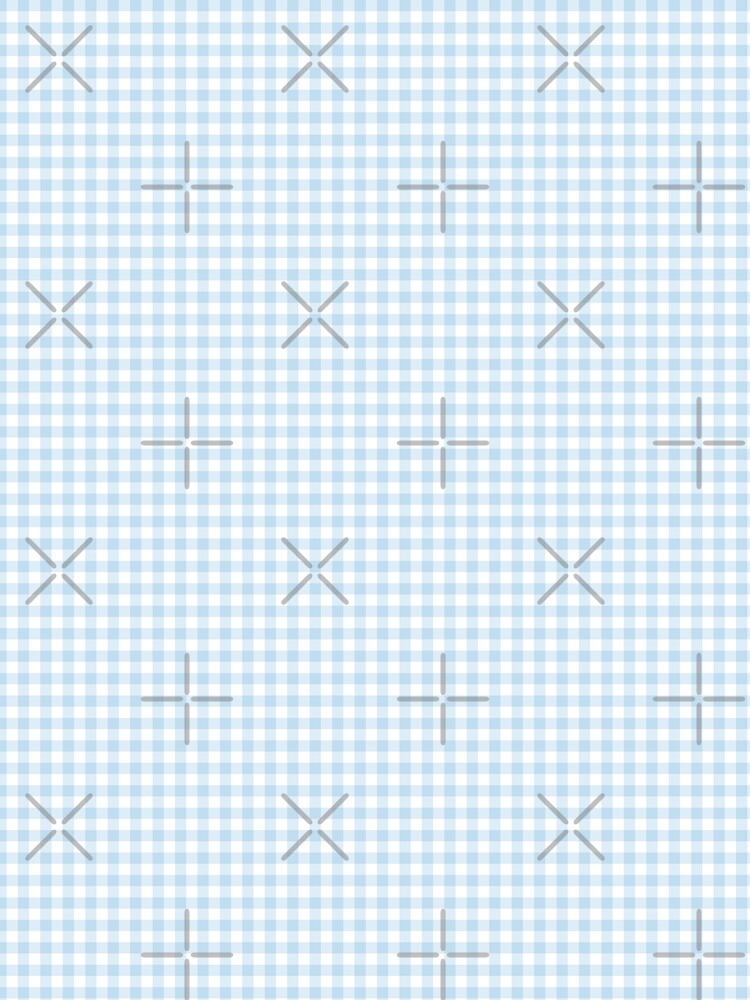 Classic Checkerboard Grid Checkered Gingham In Soft Blue by EliveraDesigns