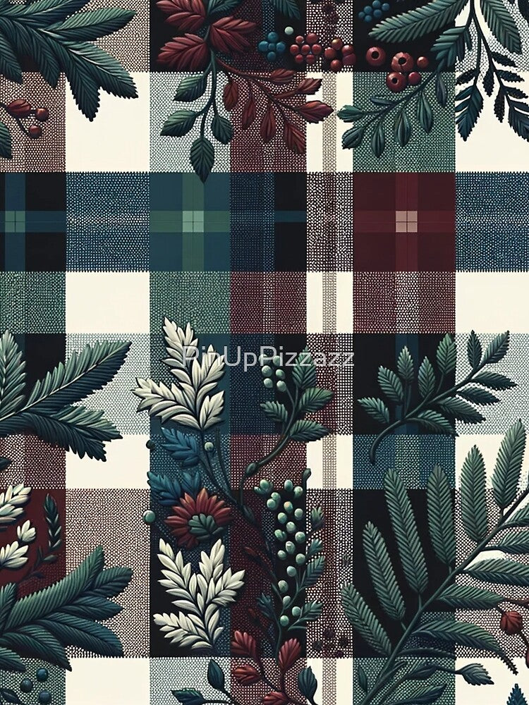 Winter-Inspired Gingham Pattern Print by PinUpPizzazz