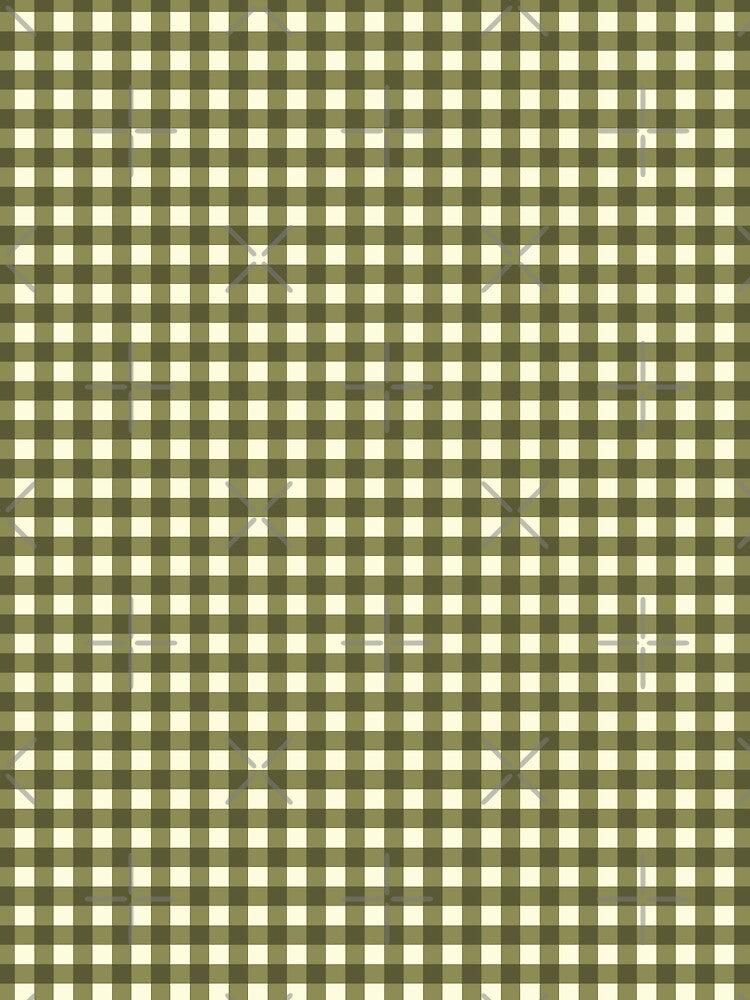 Olive Green Gingham Pattern by Efthymia