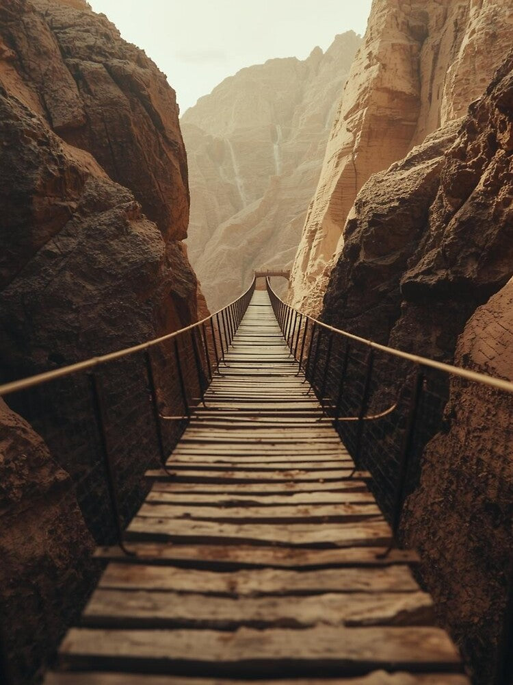 Into the Canyon – Rustic Suspension Bridge Adventure by VISTRAS