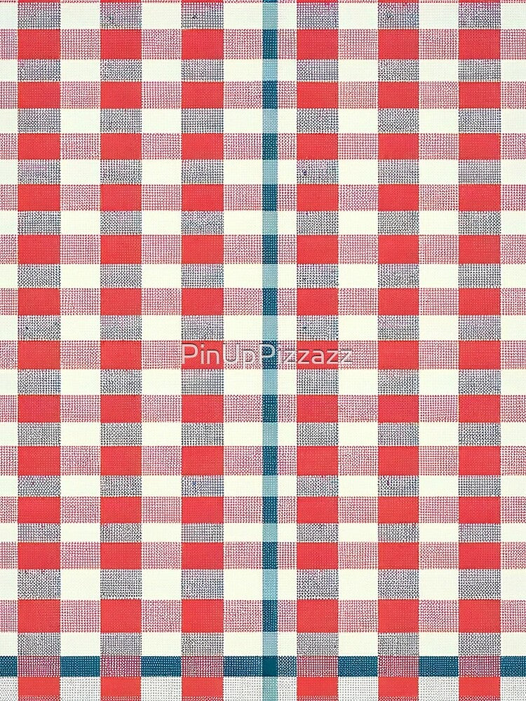 Red Gingham Print Pattern by PinUpPizzazz