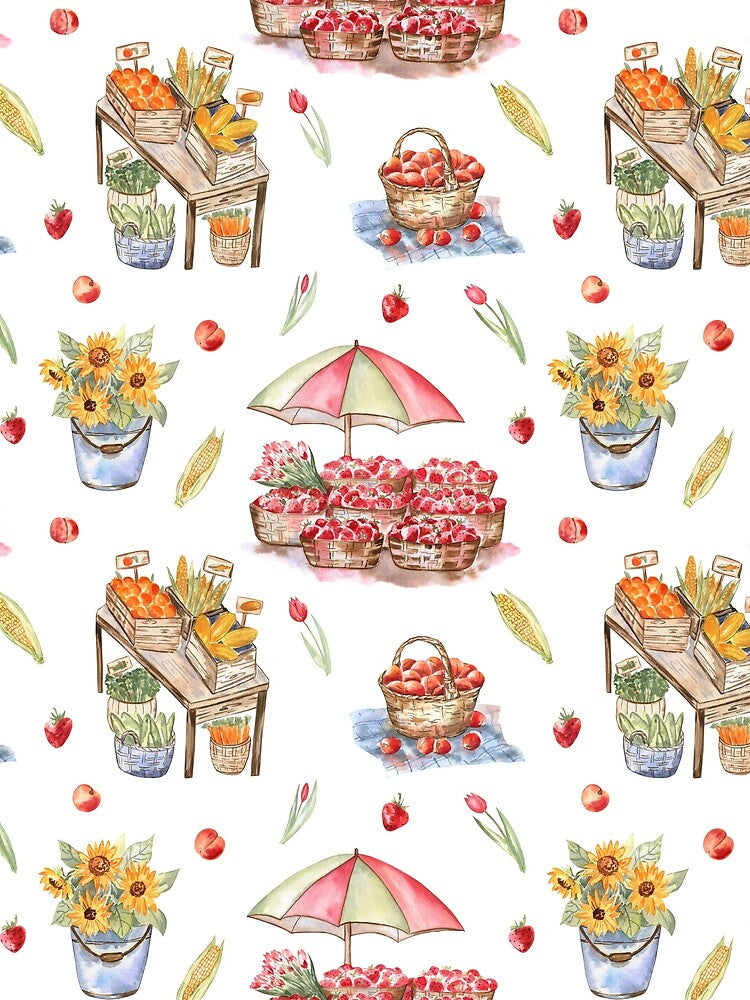 Farmers Market Summer Pattern by Flowersforbear