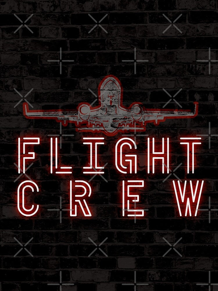 Flight Crew design Pilot & Stewardess Flight Attendant neon effect shirt wallpaper and more by AviationArtists