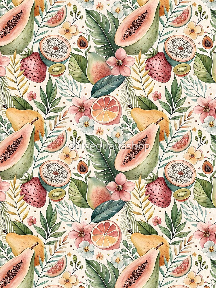 Mexican Fruits Pattern by dulceguavashop