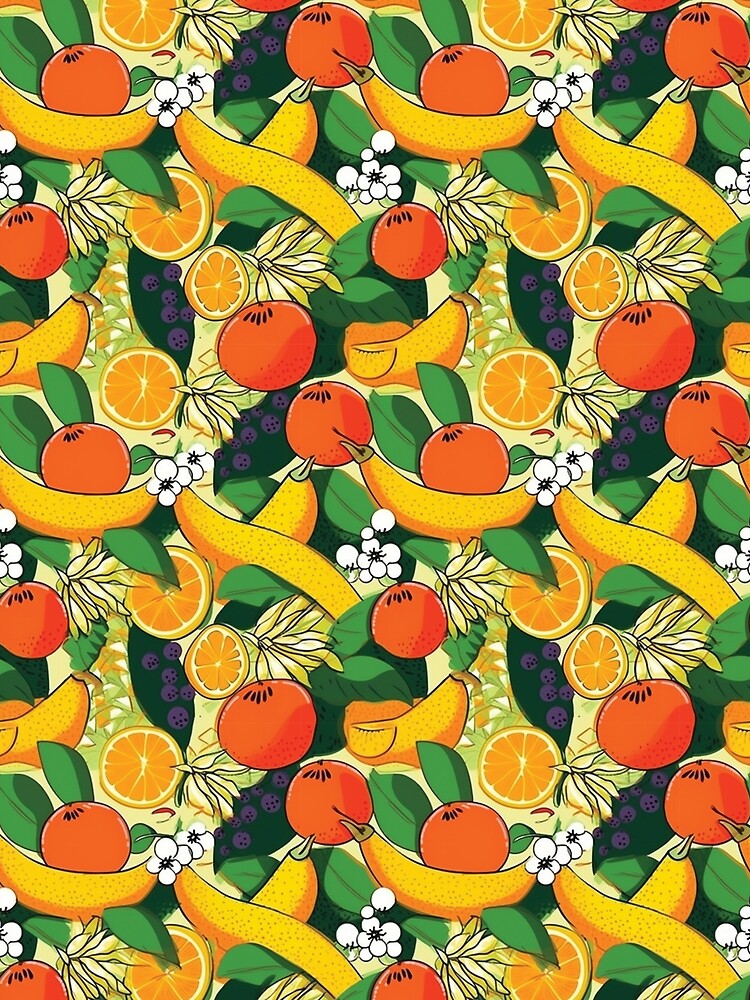 Colorful Seamless Fruit Design Fruit Pattern for a Fresh Look by ArtPowTech
