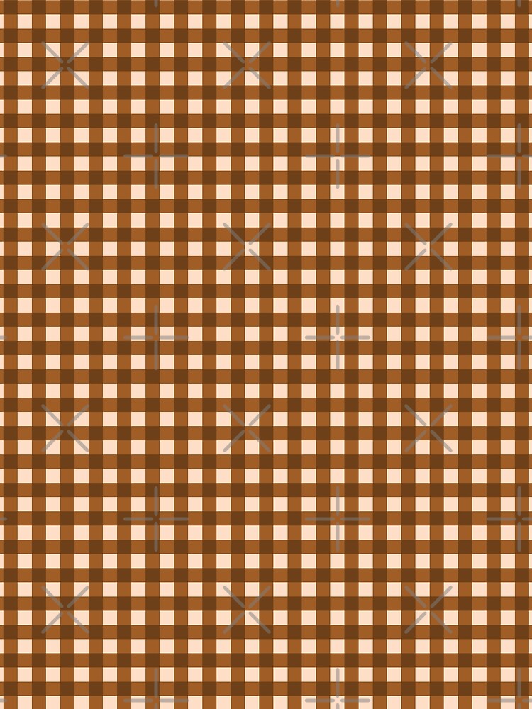 Classic Brown Gingham Pattern by Efthymia