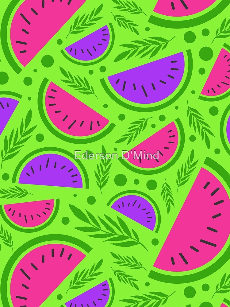 Retro Summer Fruit Pop Art - Pink & Purple by Ederson D'Mind