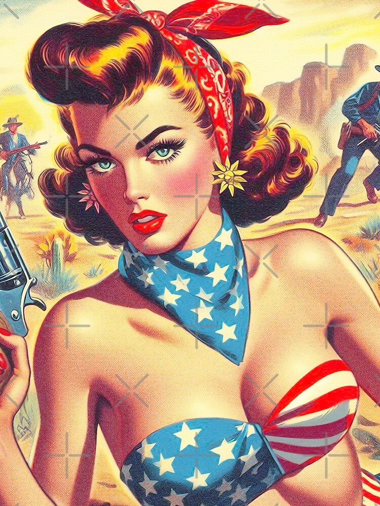 Retro Western Pulp Girl by PulpVintage