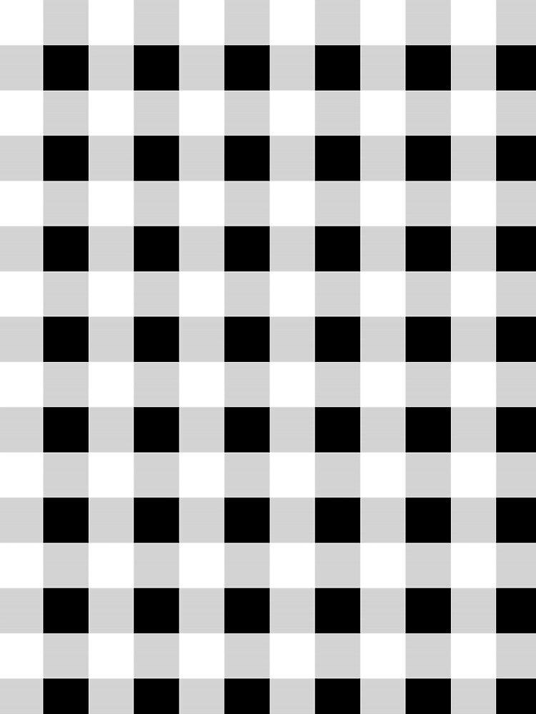 Classic Black and White Gingham Pattern by sharamvatani