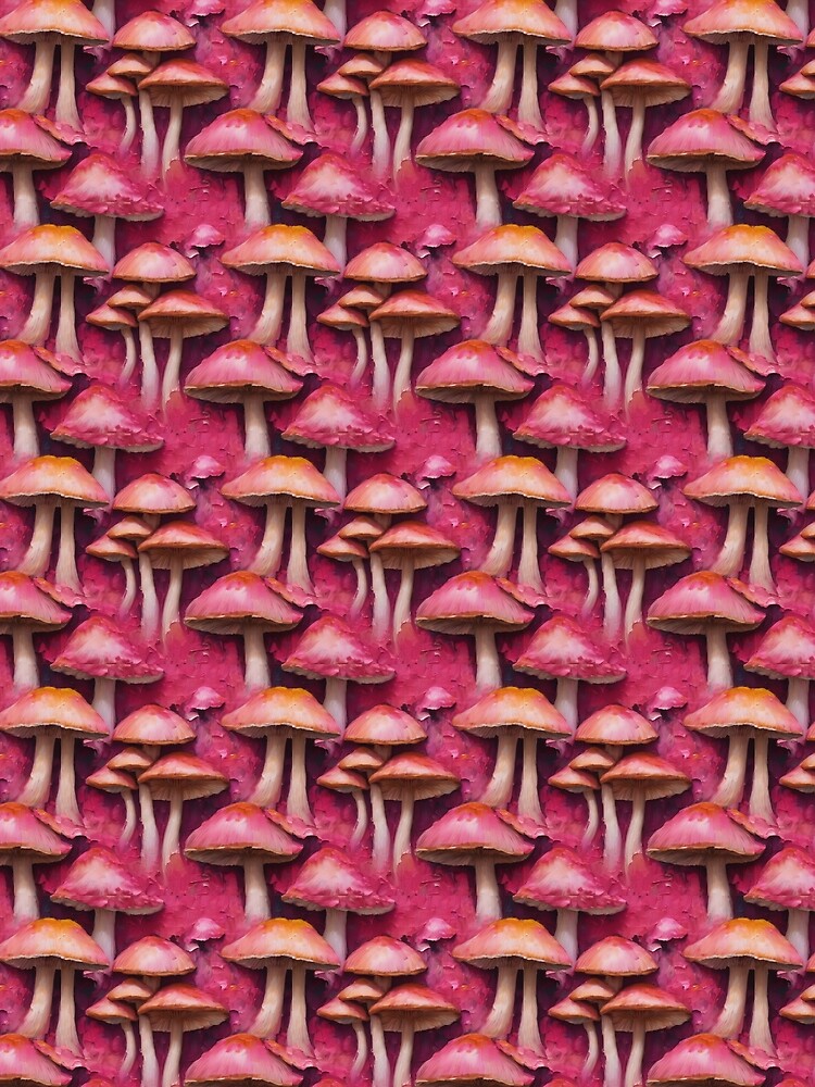 Pink Mushrooms Painting by ForestFairies