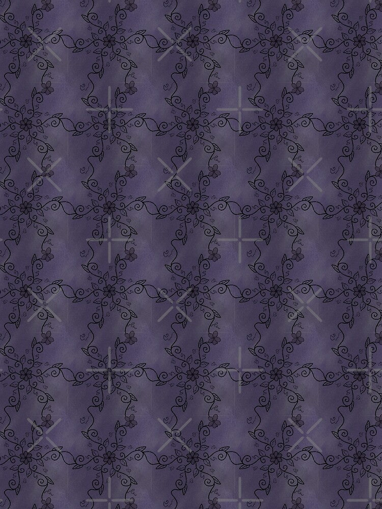 Whimsigoth Dusty Lavender Vines by Neon-Harvest