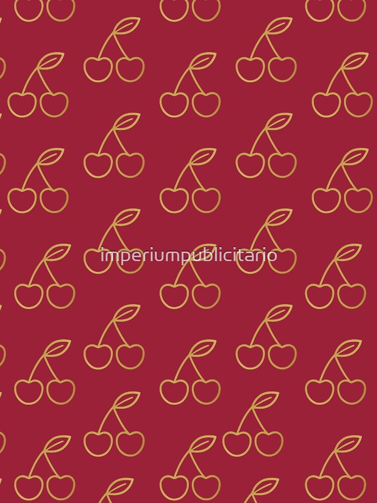 Pattern of Cherries on a Wine Background by imperiumpublicitario