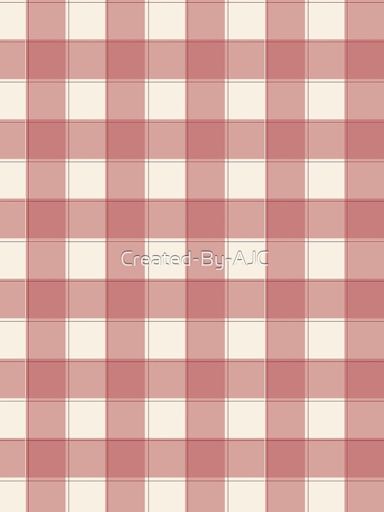 Red/pink checkered gingham pattern by Rae & Nova