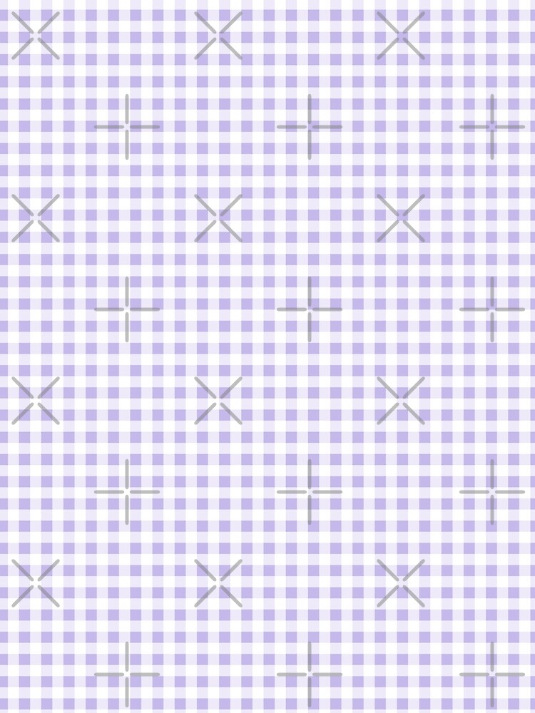 Gingham Pattern Light Violet and White by Pinkdeer Designs
