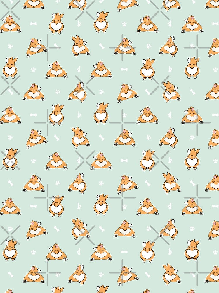 Cute Corgi Butt Heart by zefgraphic