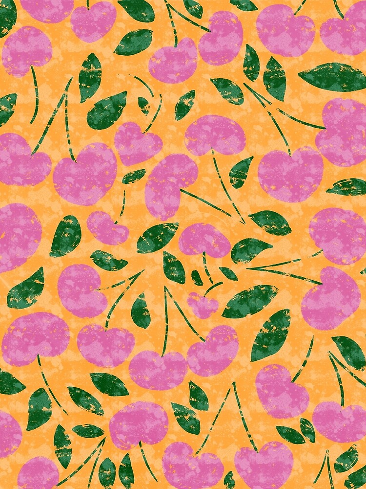 ? Add a pop of playful charm to your next project with this Pink Cherries Seamless Pattern! Featuring adorable pink cherries with green leaves by Riley Ray Designs