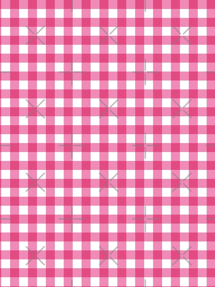 Cute Pastel Pink Gingham Checkered Pattern by velvetearth