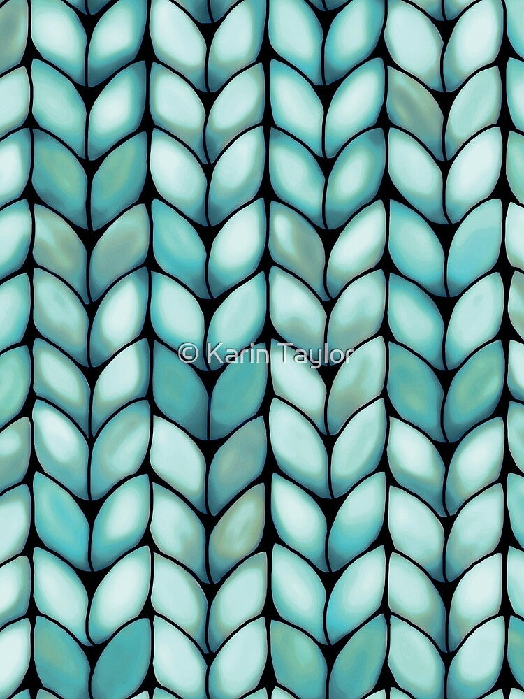 Chunky Mint Faux Knit by Karin Taylor