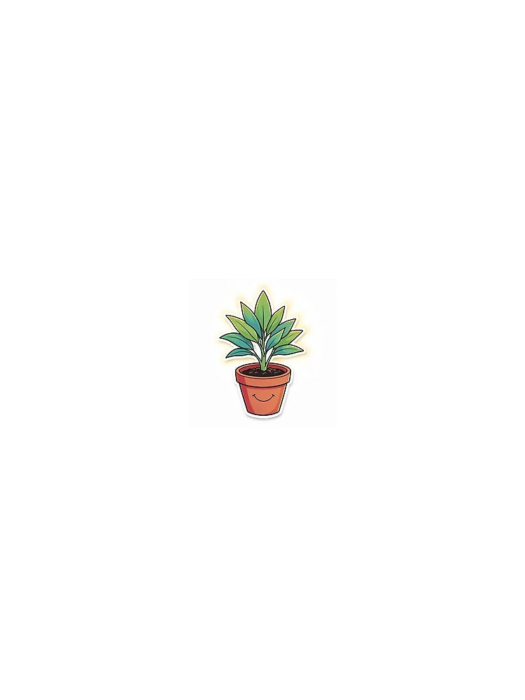 Cute Happy Houseplant Sticker by Hari Arts