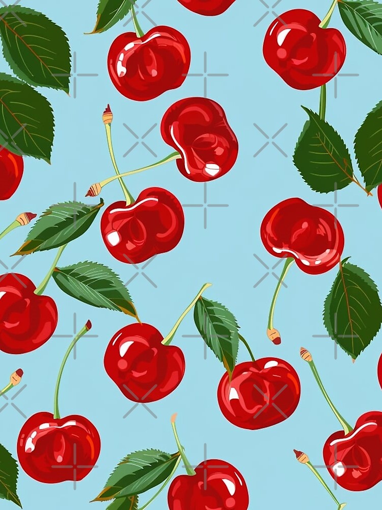Juicy Painted Cherries by Vkinsify