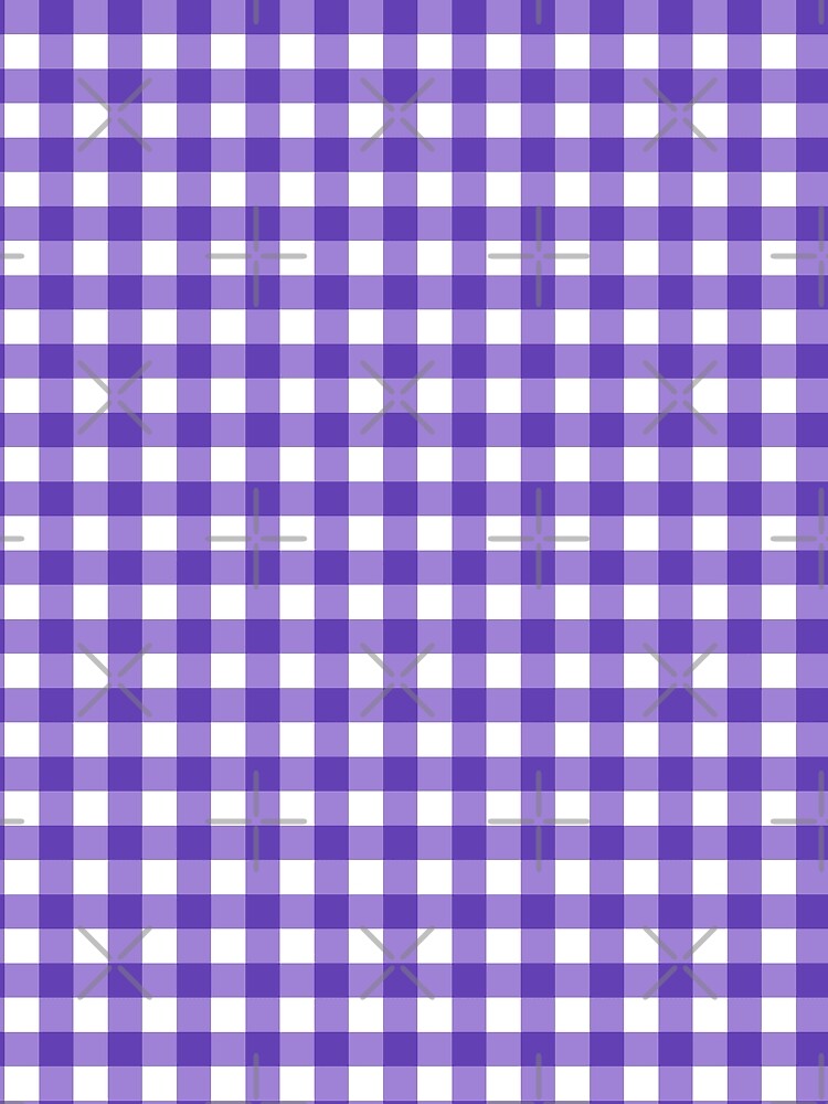 Vibrant Purple Gingham Bold Checkered Pattern by velvetearth
