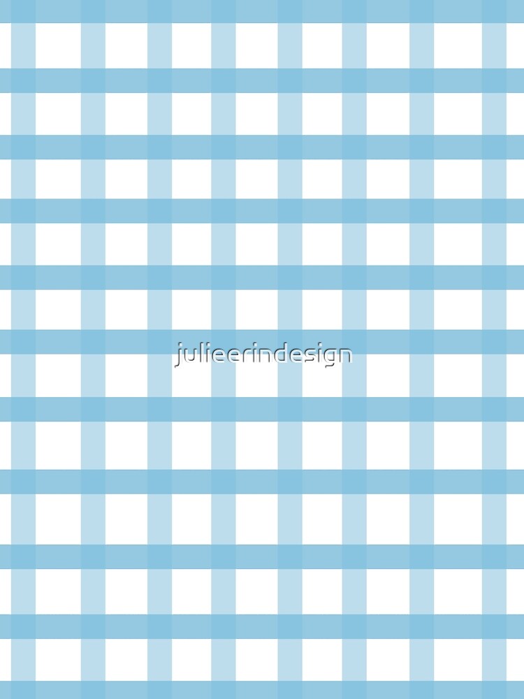 Blue Gingham Plaid Tartan by Julie Erin Designs