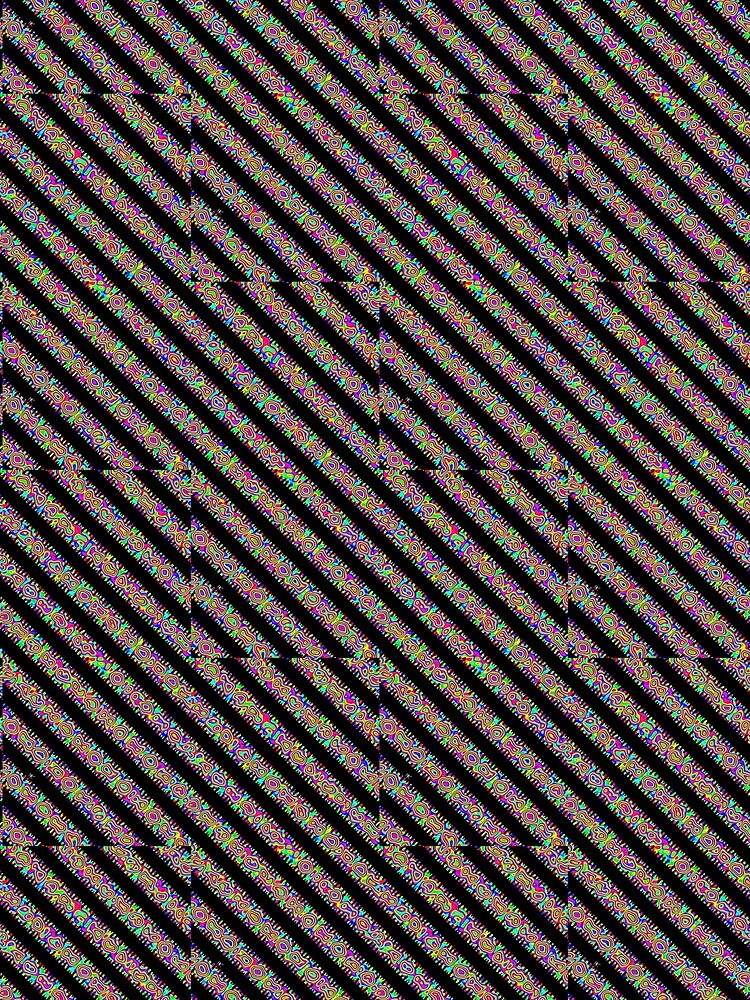 Trippy Rainbow Stripe Psychedelic Design by Peac7e
