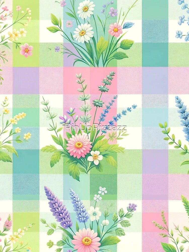 Spring-Inspired Gingham Patterned Print by PinUpPizzazz