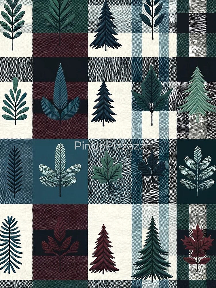 Winter-Inspired Checkered Print Pattern by PinUpPizzazz