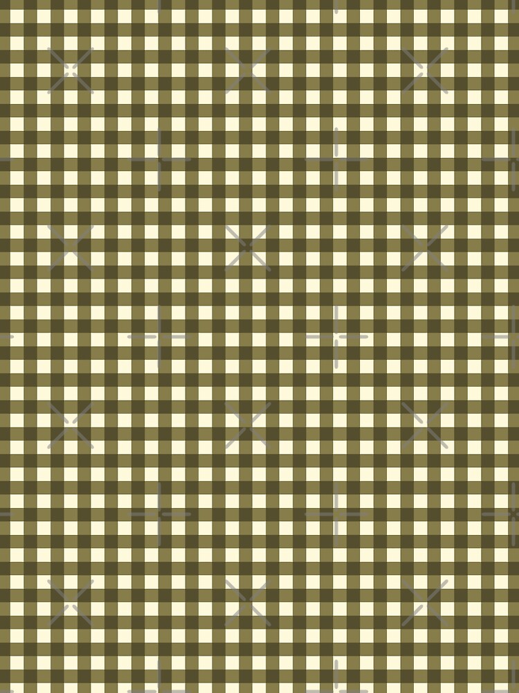 Moss Green Gingham Pattern by Efthymia