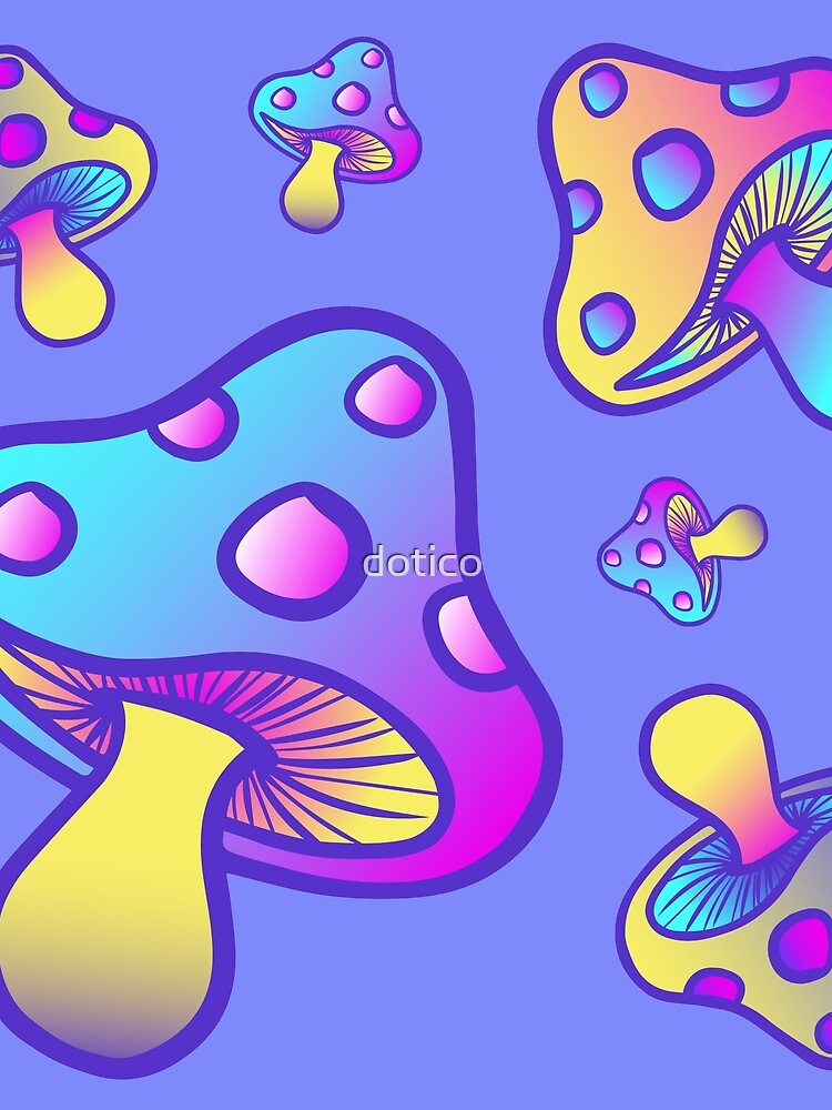Multi Shroooooms on Light Purple by dotico