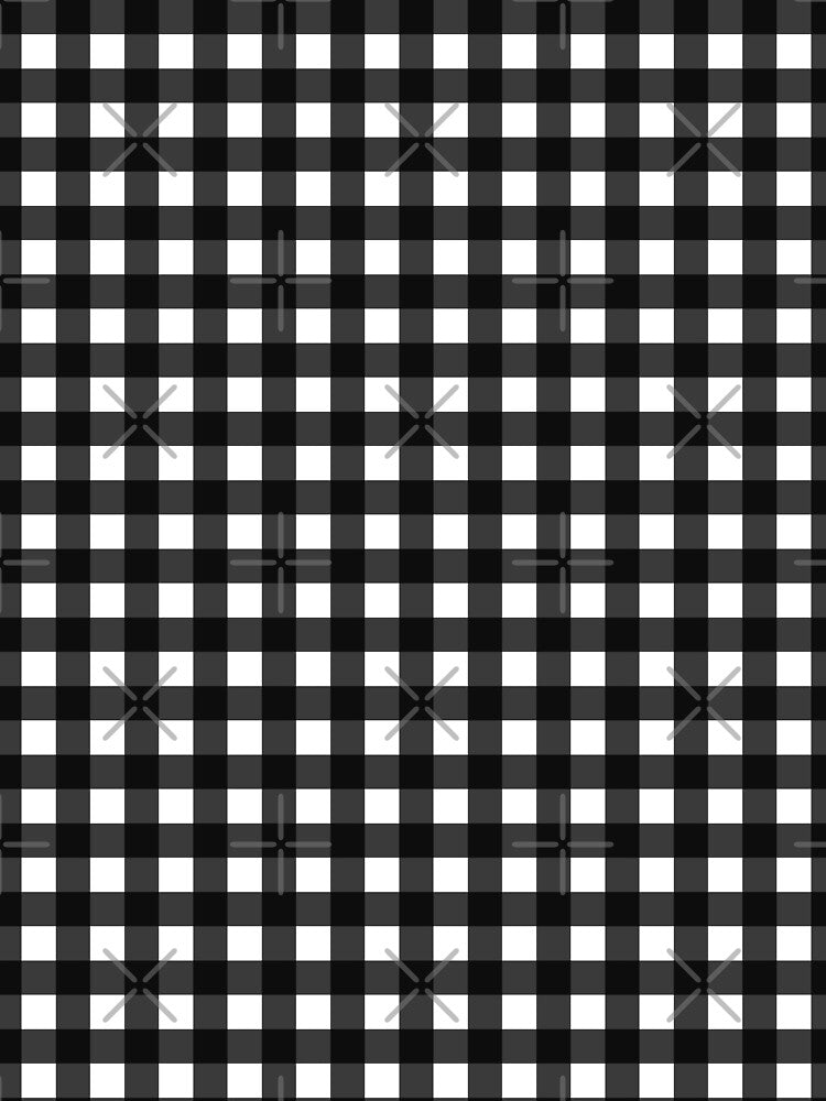 Modern Neutral Black White Grey Gingham Checkered Pattern by velvetearth