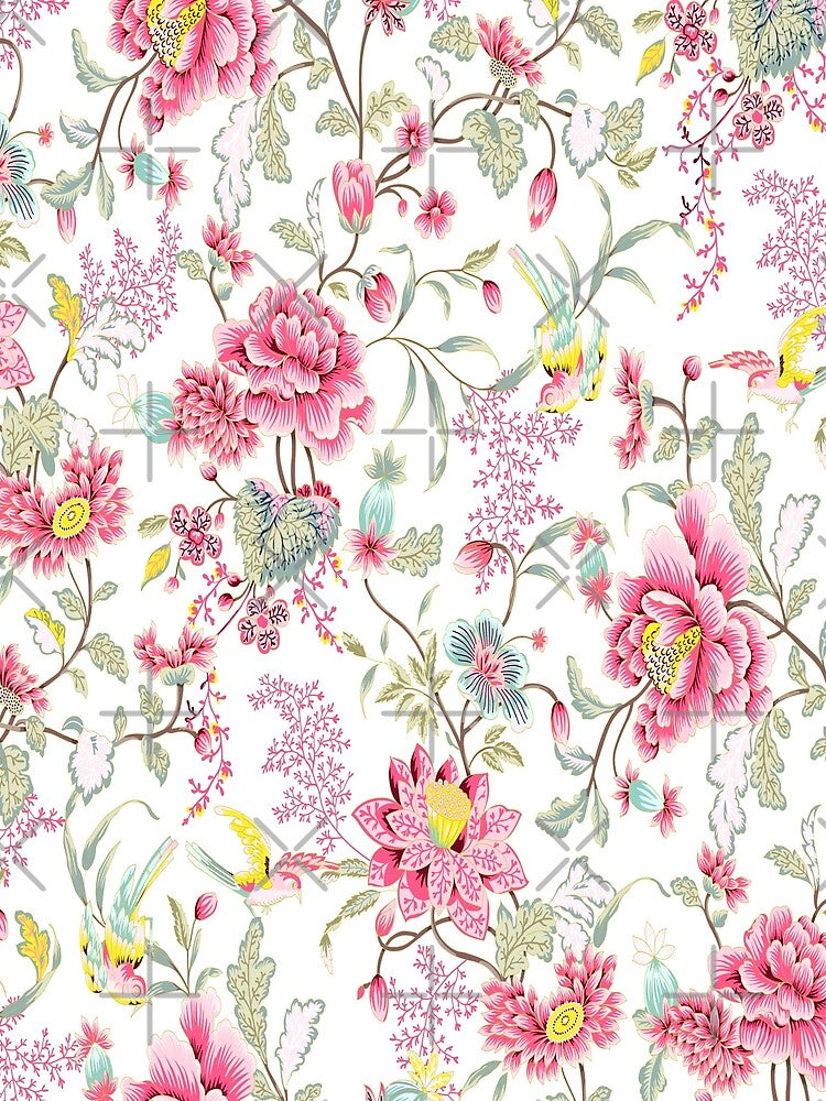 Copy of Dainty Cottagecore Packed Floral Pattern - pink / red by justkidding-co
