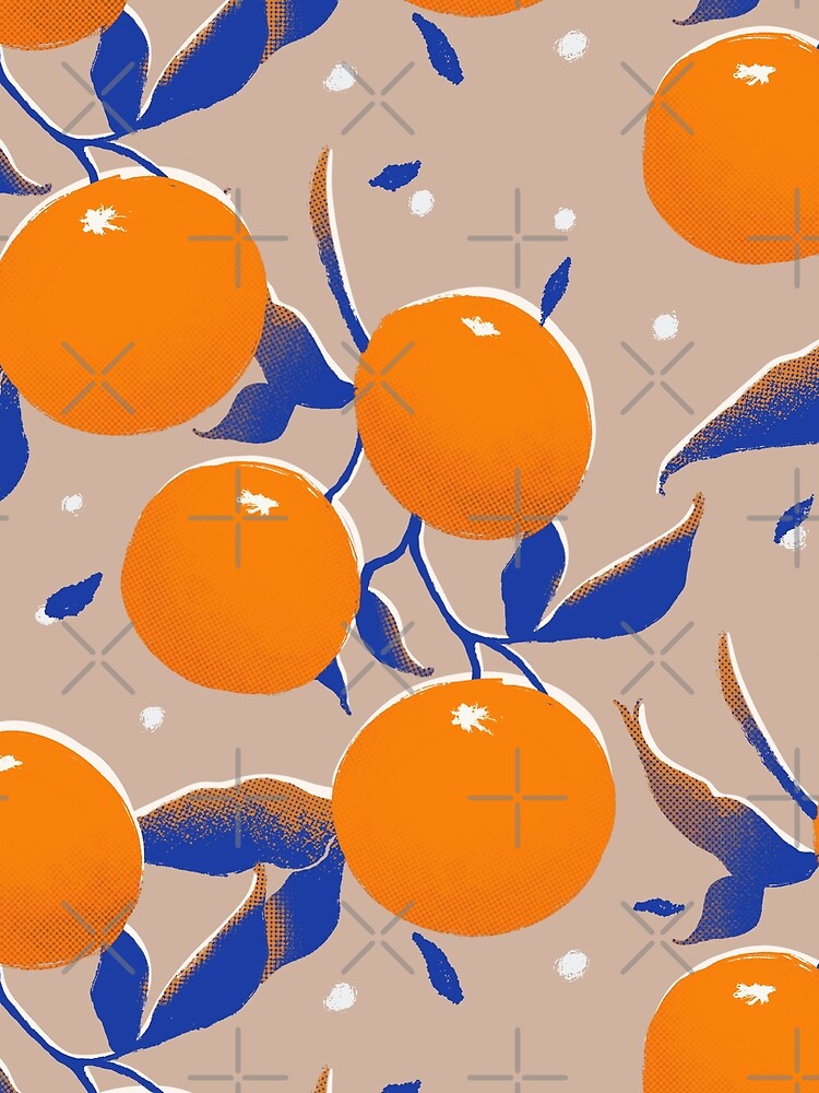 Orange pattern, pop art by SztuKarola