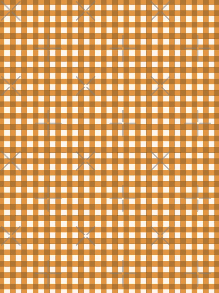 Autumn Orange Gingham Pattern by Efthymia