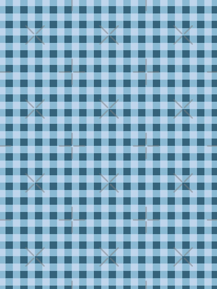 Blue Picnic Gingham Pattern by Emmyteddy