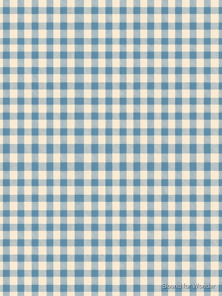 Vintage Dusky Blue Gingham | Seamless Cottage Farmhouse Check Pattern by Bound for Wonder