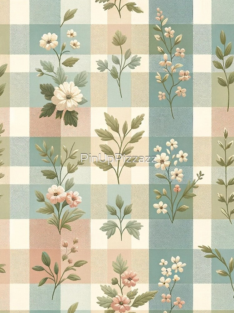 Summer Color Inspired Checkered (Gingham) Pattern Print by PinUpPizzazz