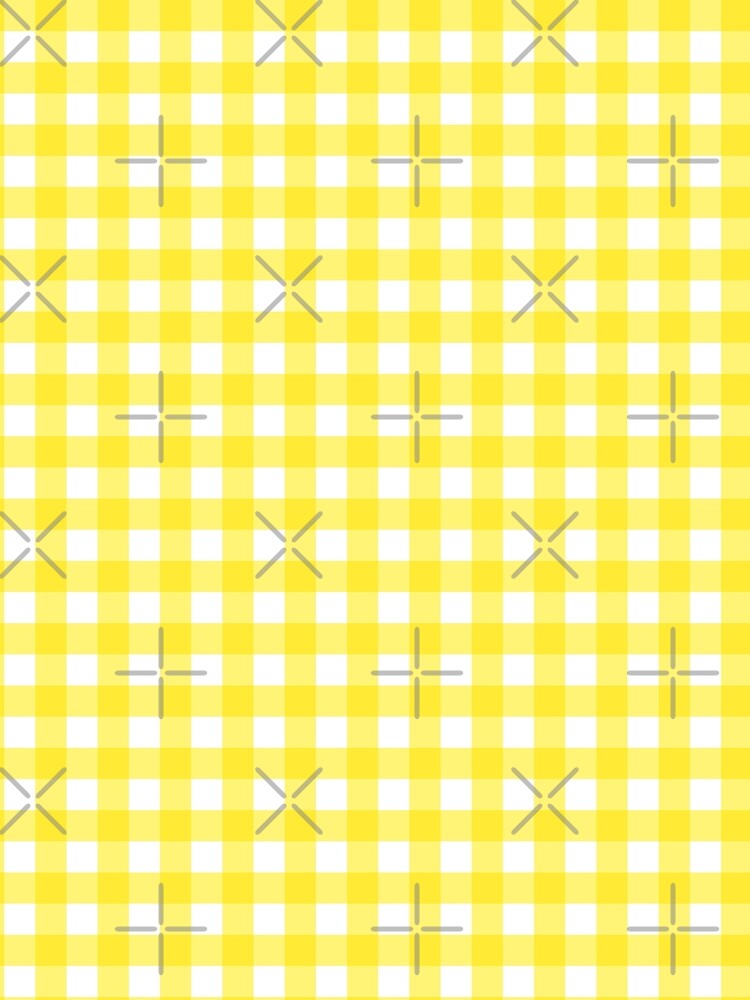 Cute Yellow Gingham Checkered Pattern Aesthetic by velvetearth