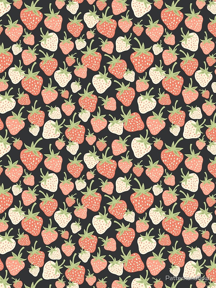 Strawberry Fields Berry Red Scatter by Patternandflow