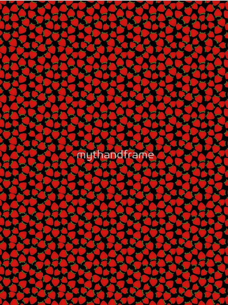 Strawberry Strawberries Illustration Summer Fruit Pattern by mythandframe