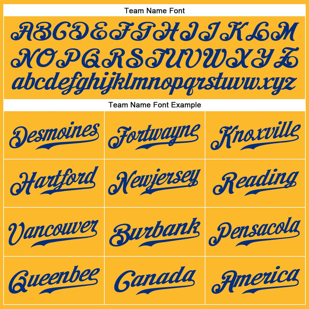 Custom Gold Royal Authentic Baseball Jersey