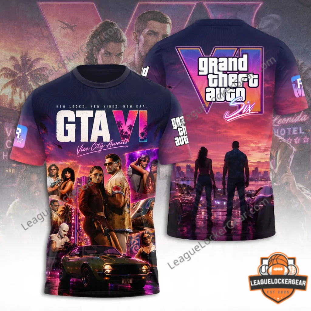 Grand Theft Auto VI Vice City Awaits New Era T-Shirt