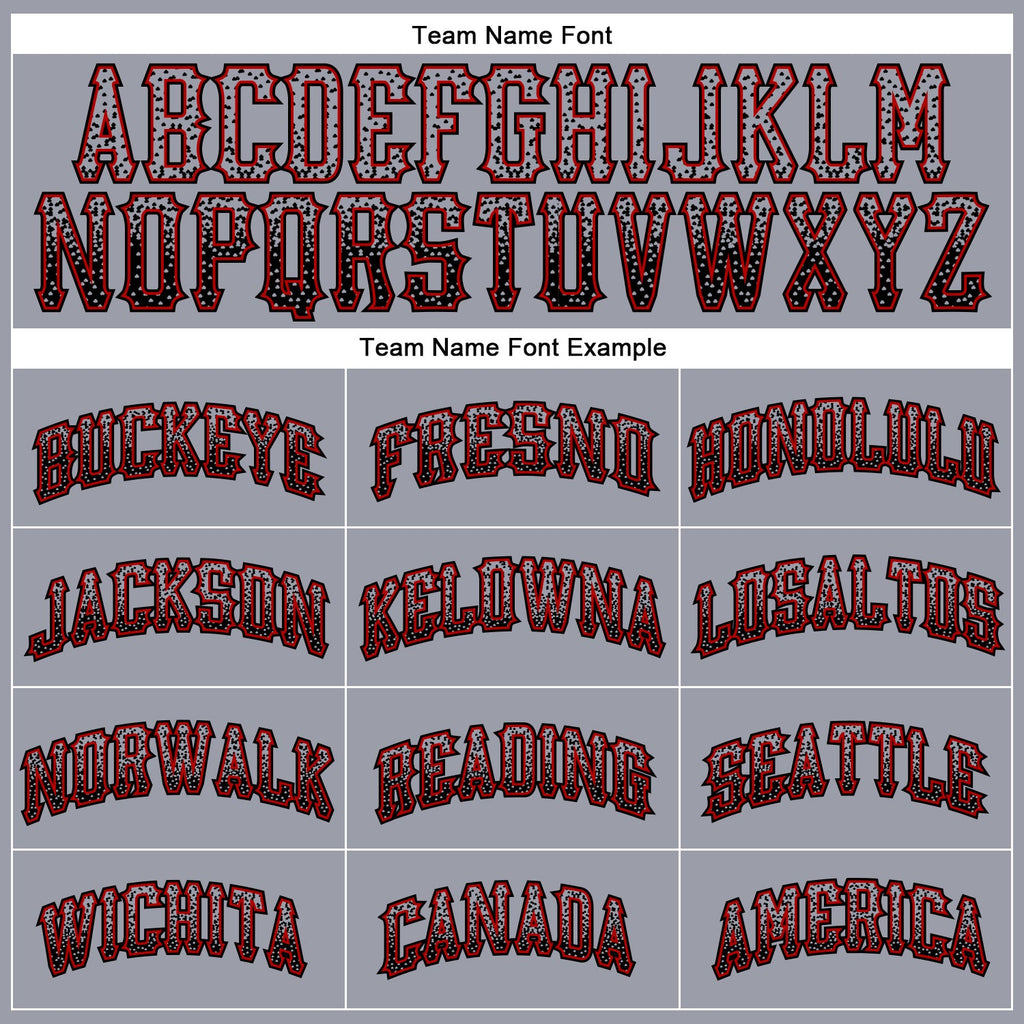 Custom Gray Black-Red Authentic Drift Fashion Baseball Jersey