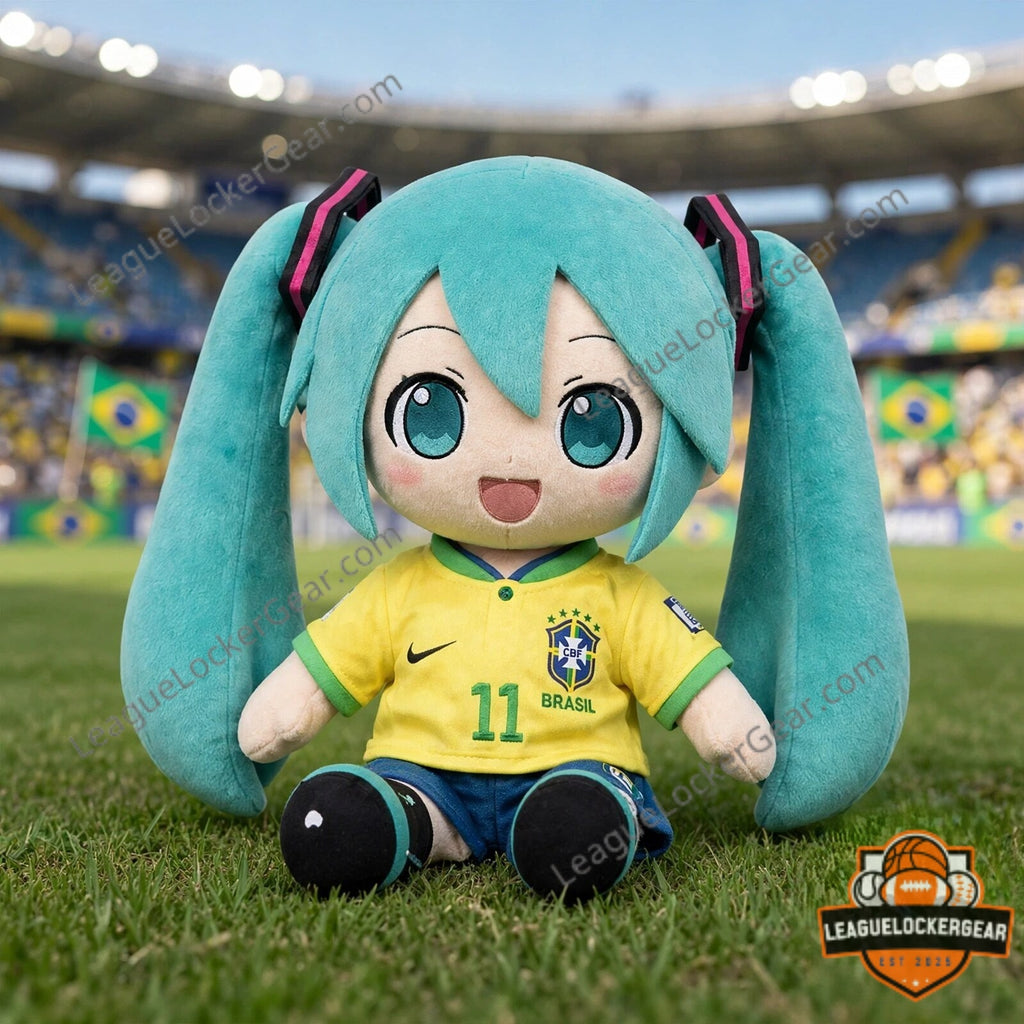 Hatsune Miku Brazil Football Team World Cup 2026 Plush Doll