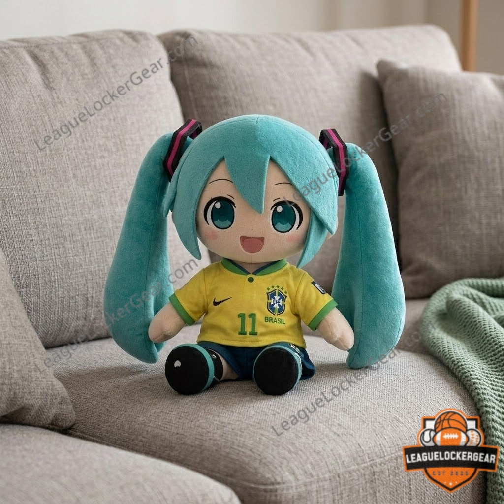 Hatsune Miku Brazil Football Team World Cup 2026 Plush Doll
