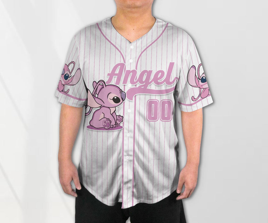 Personalized Angel Baseball Shirt Custom Name Jersey Cartoon  Birthday Gift