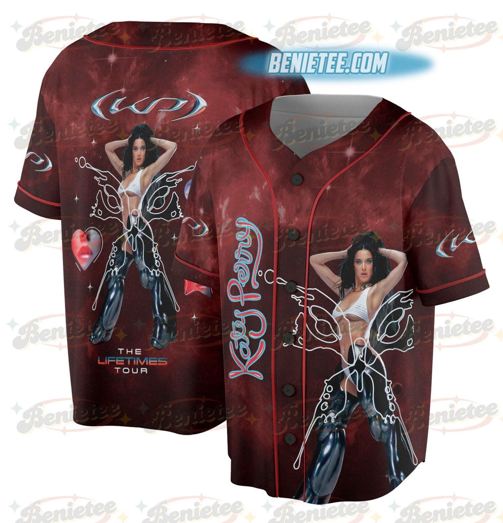 Katy Perry Concert Jersey, Retro 90s Style Fan Merch Jersey, The Lifetime Tour Tees, Vintage Tour T-Shirt, Aesthetic Music Fan Apparel Shirt