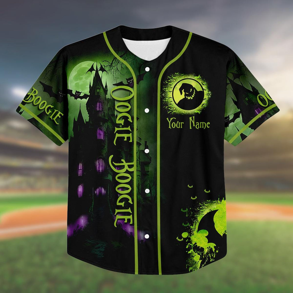 Custom Halloween Baseball Jersey, Oogie Boogie Baseball Shirt, Personalized Halloween Jersey, Spooky Gift, Family Costume